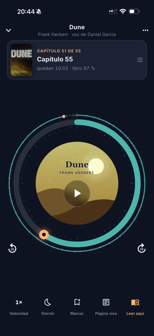 The audiobook player